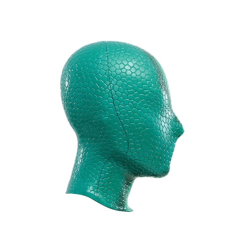 黒蛇／青蛇　蛇柄マスク＆Dカップボディスーツセット　光沢感があるシリコン製品　コスプレ用品　完璧に変身-16