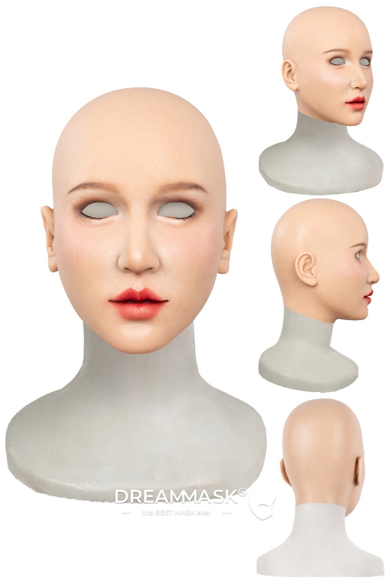 M32「Rosina ロージーナ」　普通版　医療用シリコン素材製　高品質全頭マスク　アジア美人顔　ノーマルメイク/ビューティーメイク　超リアル　フィット感のすごいフィメールマスク　正規品保証　全国送料無料-3