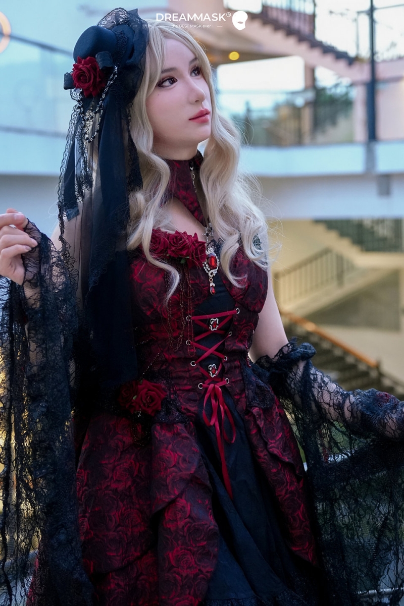 M32＋「Rosina ロージーナ」　PLUS＋版　医療用シリコン素材製　高品質　フールヘッド／上胸付き　アジア美人顔　眉毛植毛　ノーマルメイク/ビューティーメイク　超リアル　フィット感のすごいフィメールマスク　正規品保証　全国送料無料-2