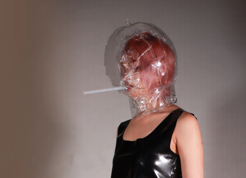 頭部＆首＆両手拘束ボール　3点セット　空気入れ　透明TPU素材製-1