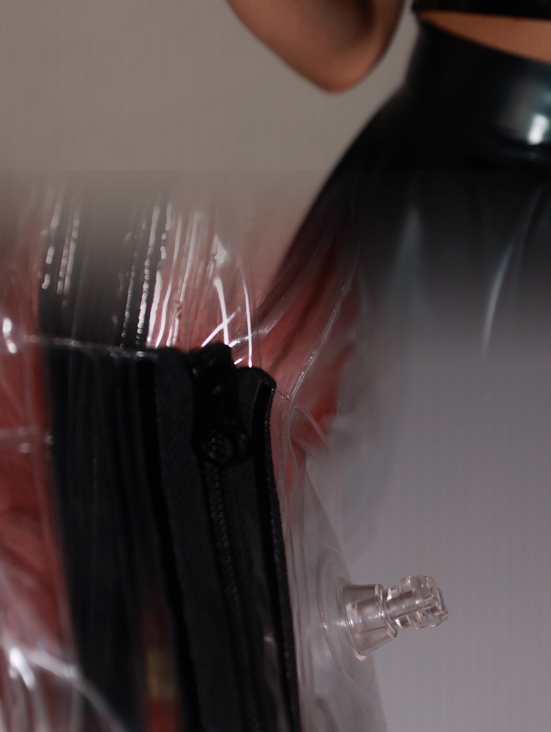 頭部＆首＆両手拘束ボール　3点セット　空気入れ　透明TPU素材製-6