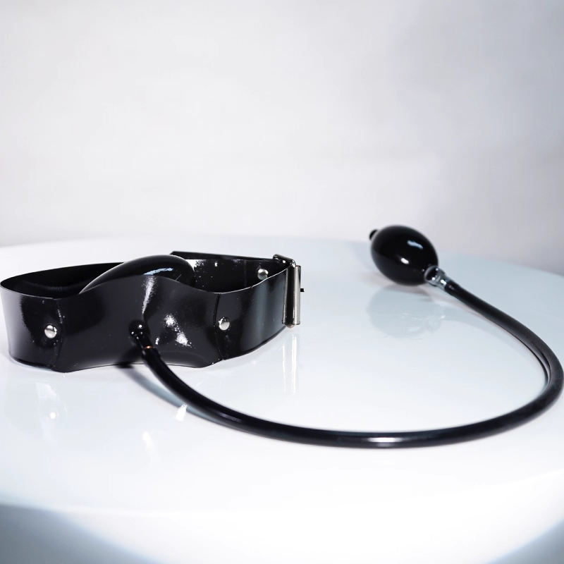 ラテックス製充気式口枷　調節可能ロータリーバルブ　頭回り適応範囲：55~65cm-2