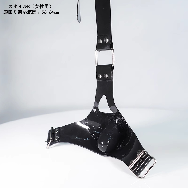 黒色　ラテックス製マスク-3