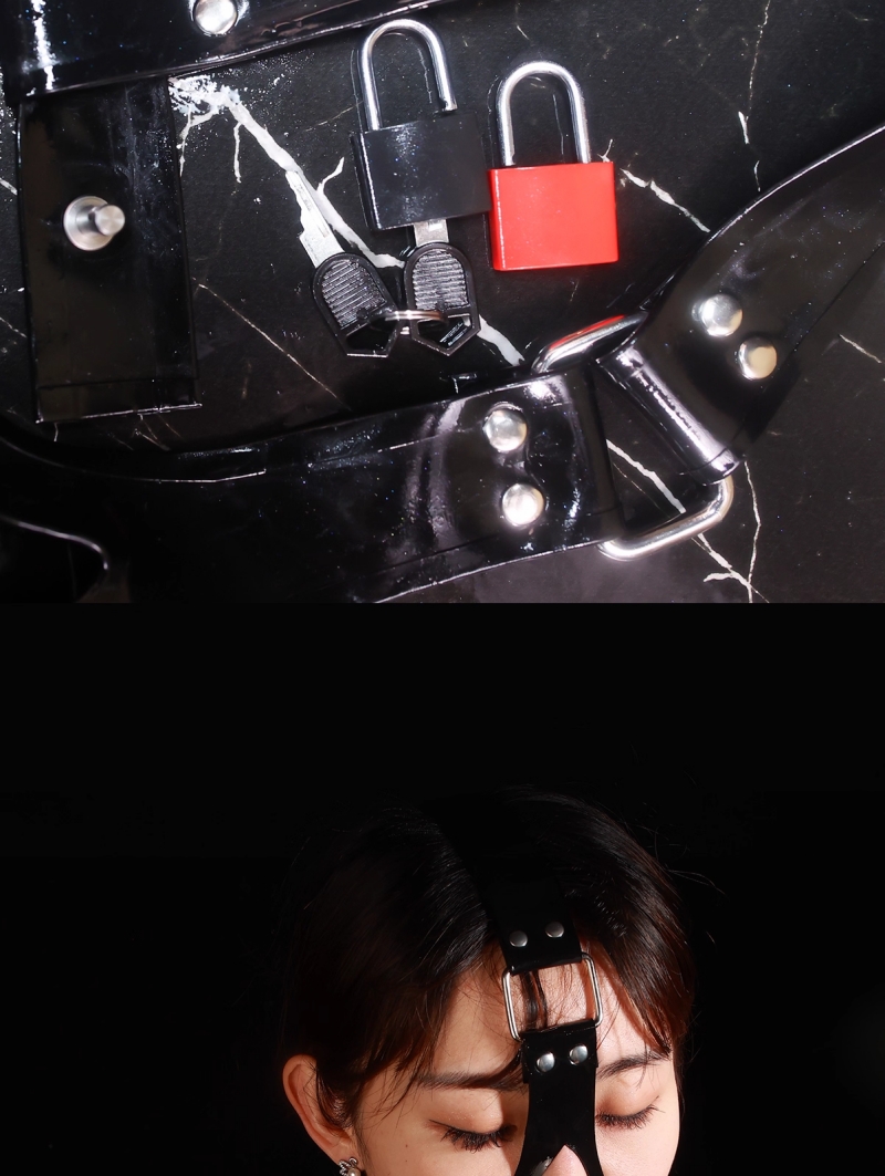 黒色　ラテックス製マスク-8