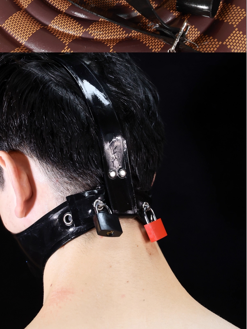 黒色　ラテックス製マスク-10