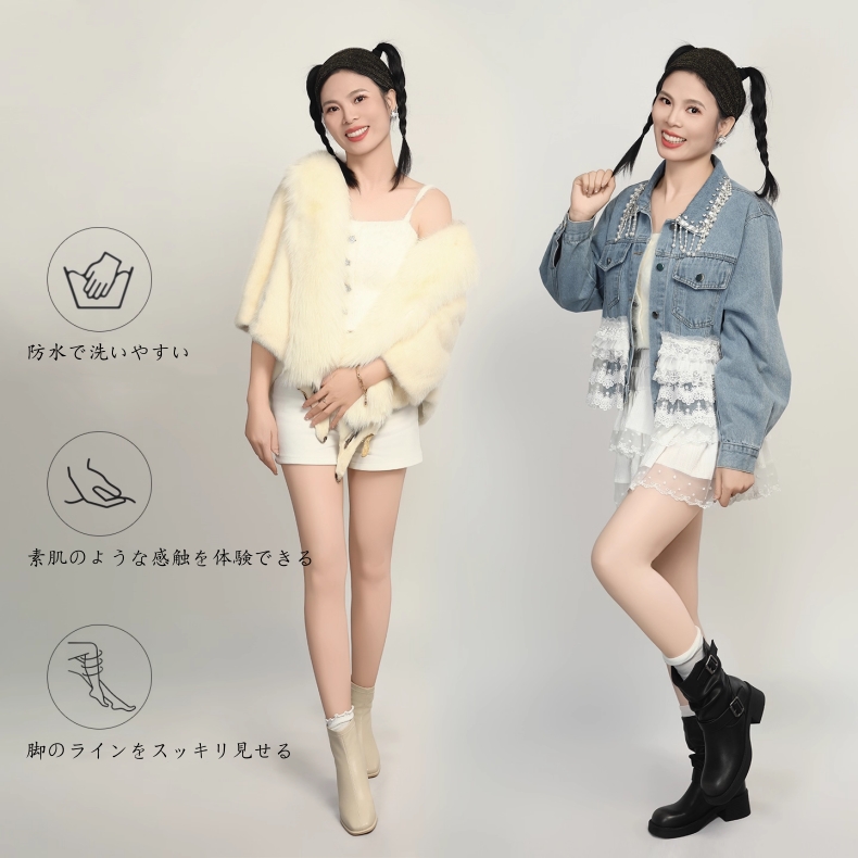 シリコンカバー　左右1対　すらっとした美脚になる　多色選択可能　刺青/傷跡/母斑を隠す　男女兼用-3