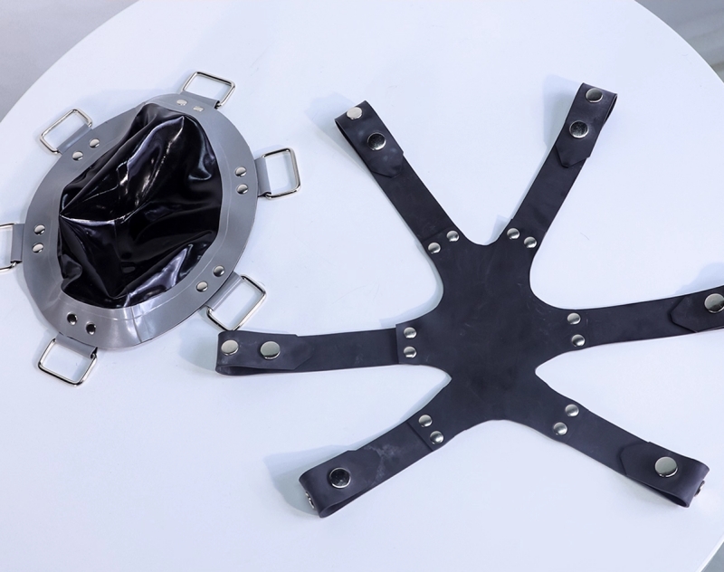 ラテックス製　マスク　厚さ0.4mm　窒息プレイ用品　サイズ調節可能-10