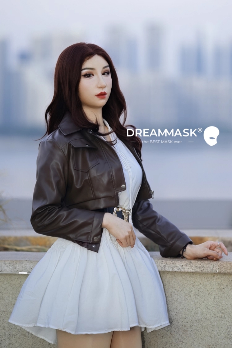 M32＋「Rosina ロージーナ」　PLUS＋版　医療用シリコン素材製　高品質　フールヘッド／上胸付き　アジア美人顔　眉毛植毛　ノーマルメイク/ビューティーメイク　超リアル　フィット感のすごいフィメールマスク　正規品保証　全国送料無料-15