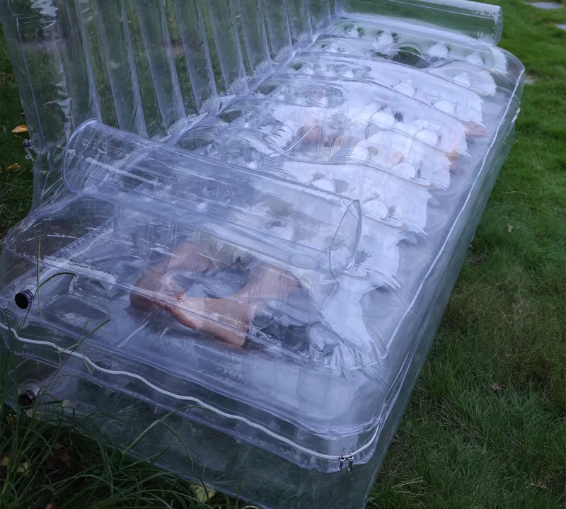 PVC素材　膨張式エアソファ　収納簡単　空気ソファ　SMプレイ　緊縛グッズ　大人のおもちゃ-3