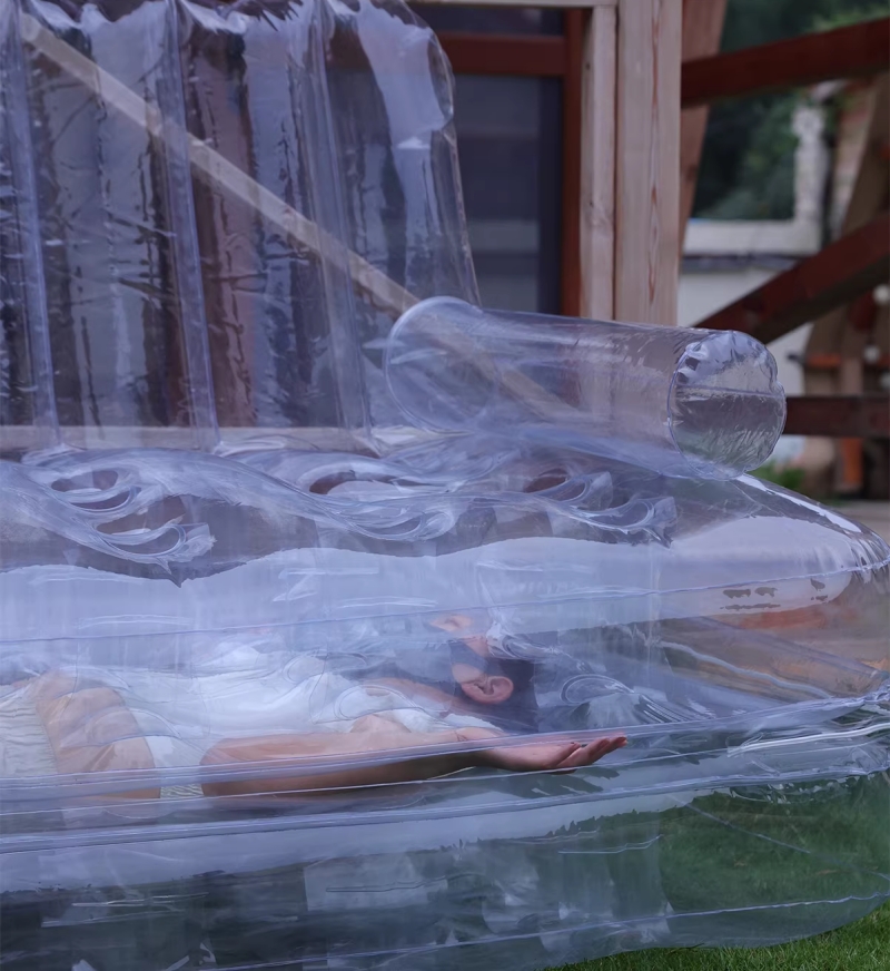 PVC素材　膨張式エアソファ　収納簡単　空気ソファ　SMプレイ　緊縛グッズ　大人のおもちゃ-10