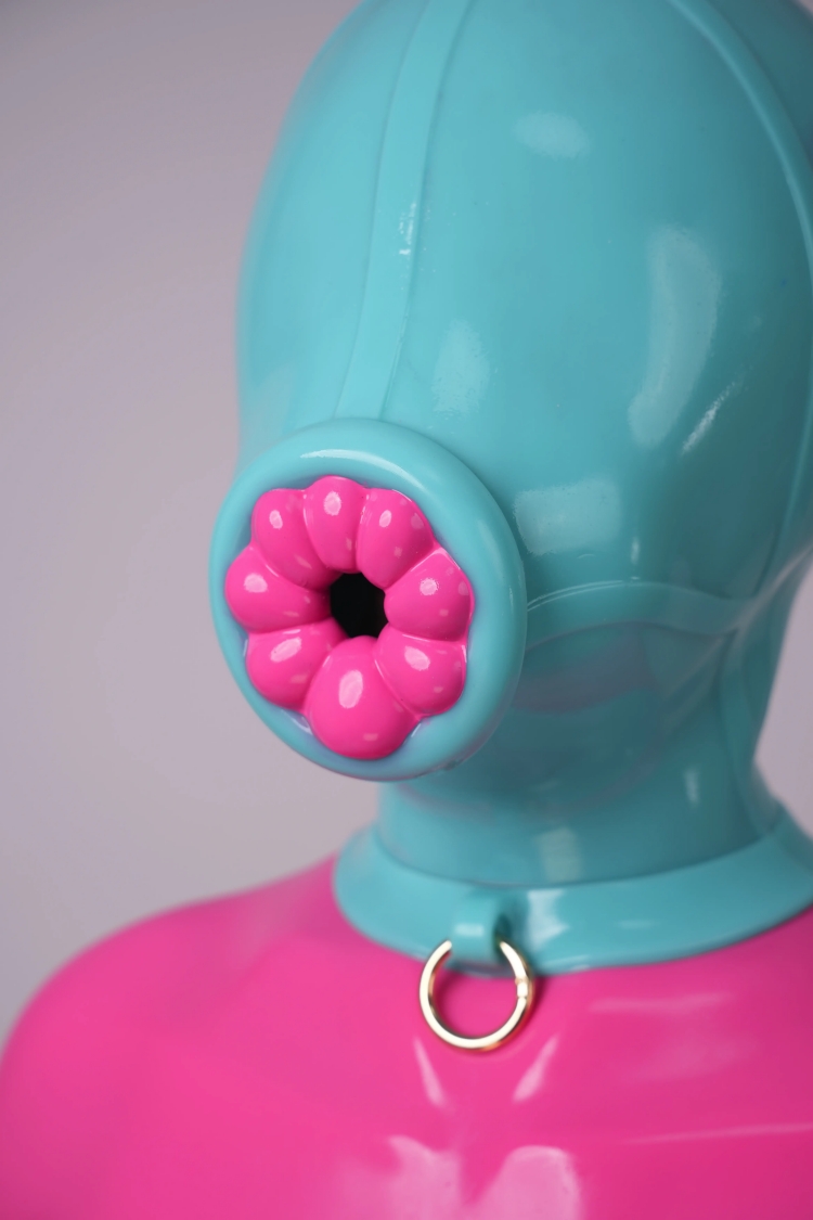 ナース全頭マスク　ギャグ付き　シリコン素材製　コスプレ用マスク　男女兼用-3