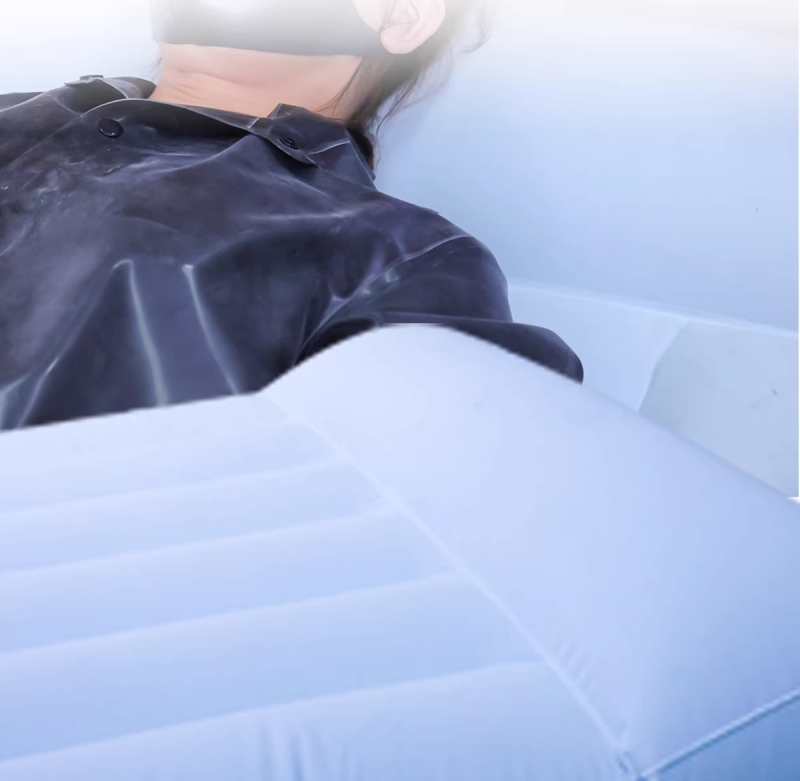 透明TPU素材　バキュームベッド　エアーベッド　リモコン付き電動エアーポンプセット　リモコン遠隔操作＆一人使用可能　収納簡単-4