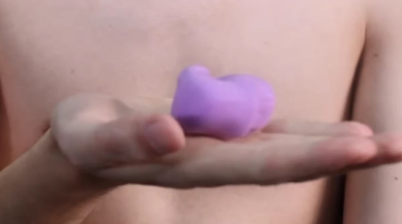 ギャグボール　紫色　柔らかい素材製　コスプレやSMプレイの小道具　口封じテープと組み合わせてご利用をお勧め-4