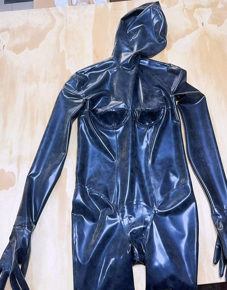 【満足度が高い】【大人気爆売れ】高品質ラバーキャットスーツCD003　ラテックス　厚さ0.4mm　サイズオーダーメイド　カラー選択可能　男女兼用　シリコンバスト利用可能　セクシーなフルボディスーツ　性転換　クロスドレスへお勧め-36