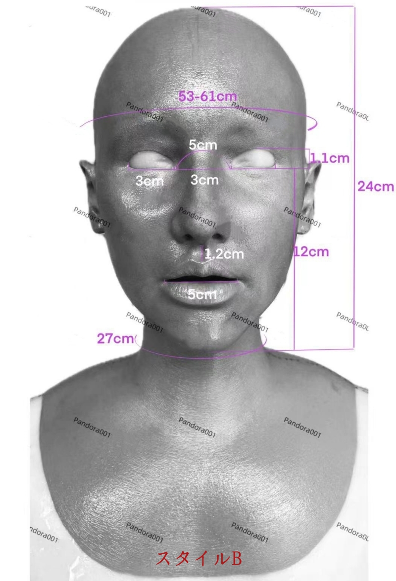 高品質　美人顔　パンドラPandora001　フィメールマスク　普通版／特別版の医療用シリコン素材製　フルヘッド　植毛の眉毛　メイク付き　超リアル　フィット感のすごいフィメールマスク　正規品保証　全国送料無料-4