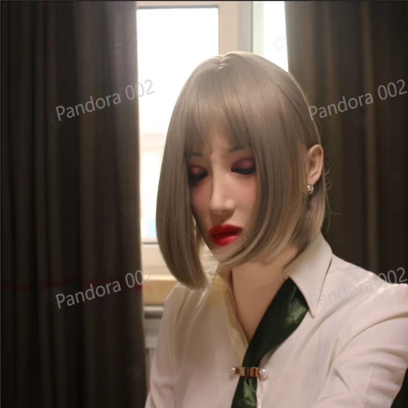 高品質　パンドラPandora002　美人顔フィメールマスク＆C/Dカップシリコン胸付き　特別版の医療用シリコン素材製　植毛の眉毛　メイク付き　超リアル　フィット感のすごいフィメールマスク　正規品保証　全国送料無料-11