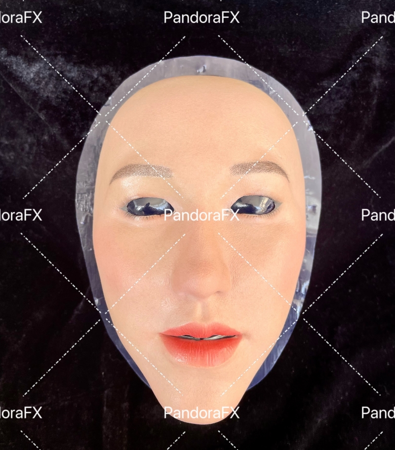 パンドラフィメールマスク　PandoraFX　裏側が粘着力あるハーフマスク　植毛の眉毛　メイク付き　正規品保証　全国送料無料-1