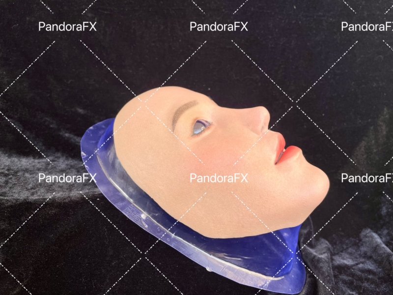 パンドラフィメールマスク　PandoraFX　裏側が粘着力あるハーフマスク　植毛の眉毛　メイク付き　正規品保証　全国送料無料-2