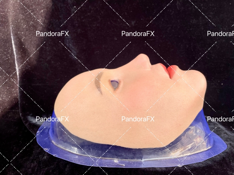 パンドラフィメールマスク　PandoraFX　裏側が粘着力あるハーフマスク　植毛の眉毛　メイク付き　正規品保証　全国送料無料-3