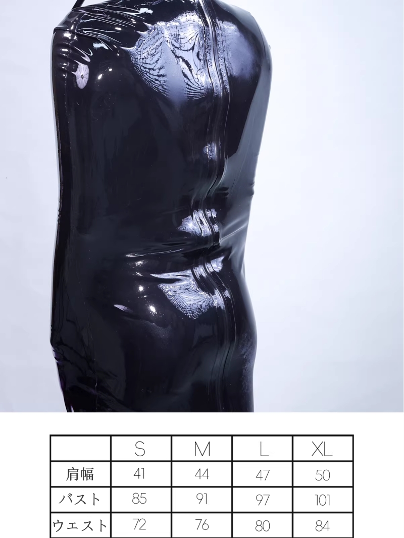 ラテックス　バキューム寝袋　ブラック　厚さ0.4mm　全身拘束　背中ファスナー付き　口に呼吸用の穴がある　リモコン付き電動エアーポンプ選択可能-4