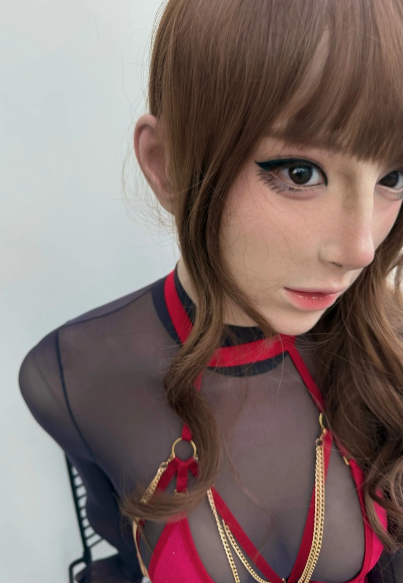 可欣ちゃん　フィメールマスク　美人顔　柔らかいシリコン製　全頭マスク　メイクオーダーメイド可能　瞳無し　眉毛植毛　女装グッズ　正規品保証　全国送料無料-3