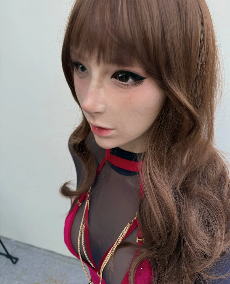 可欣ちゃん　フィメールマスク　美人顔　柔らかいシリコン製　全頭マスク　メイクオーダーメイド可能　瞳無し　眉毛植毛　女装グッズ　正規品保証　全国送料無料-4