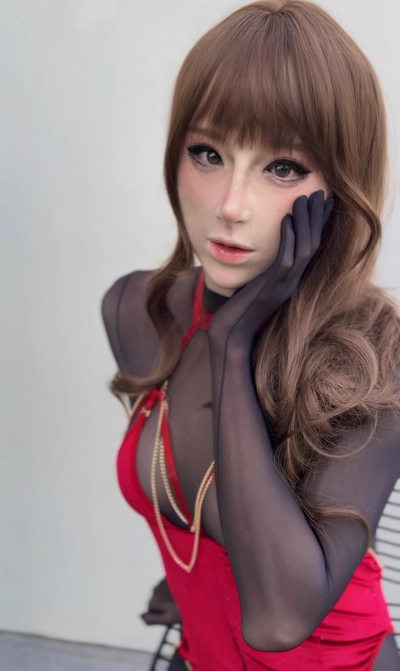 可欣ちゃん　フィメールマスク　美人顔　柔らかいシリコン製　全頭マスク　メイクオーダーメイド可能　瞳無し　眉毛植毛　女装グッズ　正規品保証　全国送料無料-5