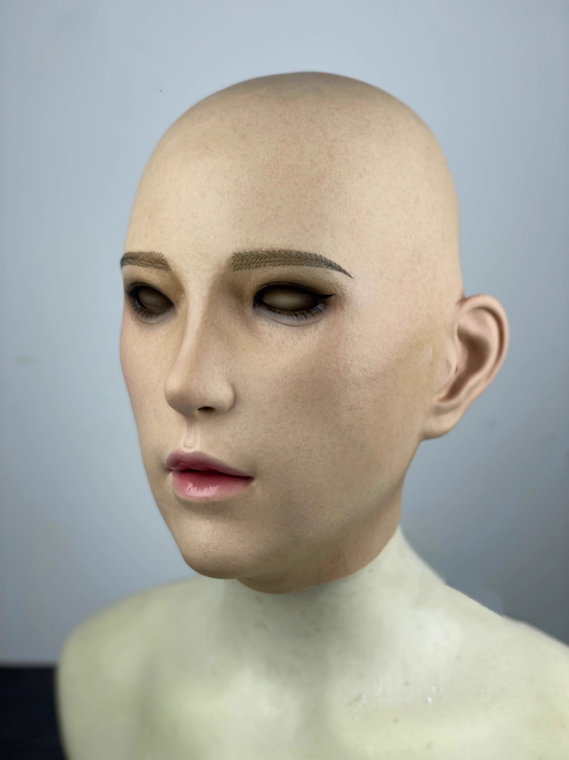 可欣ちゃん　フィメールマスク　美人顔　柔らかいシリコン製　全頭マスク　メイクオーダーメイド可能　瞳無し　眉毛植毛　女装グッズ　正規品保証　全国送料無料-10