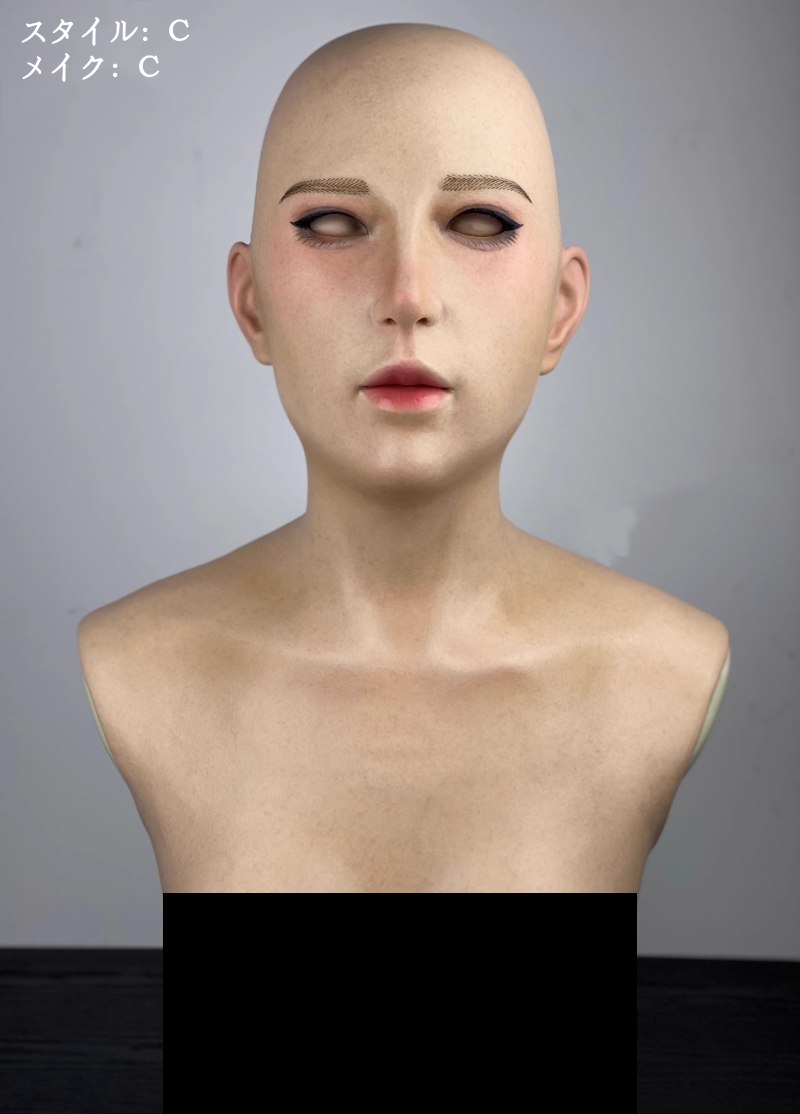 可欣ちゃん　フィメールマスク　美人顔　柔らかいシリコン製　全頭マスク　メイクオーダーメイド可能　瞳無し　眉毛植毛　女装グッズ　正規品保証　全国送料無料-18