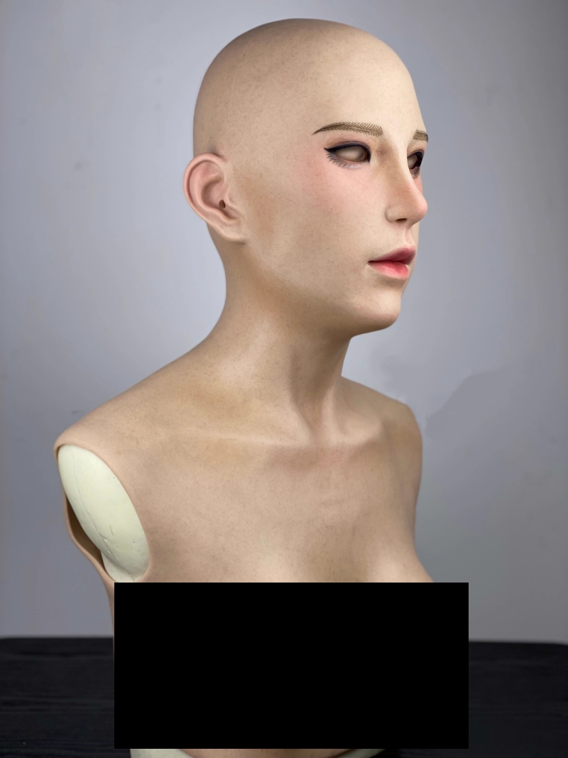 可欣ちゃん　フィメールマスク　美人顔　柔らかいシリコン製　全頭マスク　メイクオーダーメイド可能　瞳無し　眉毛植毛　女装グッズ　正規品保証　全国送料無料-19