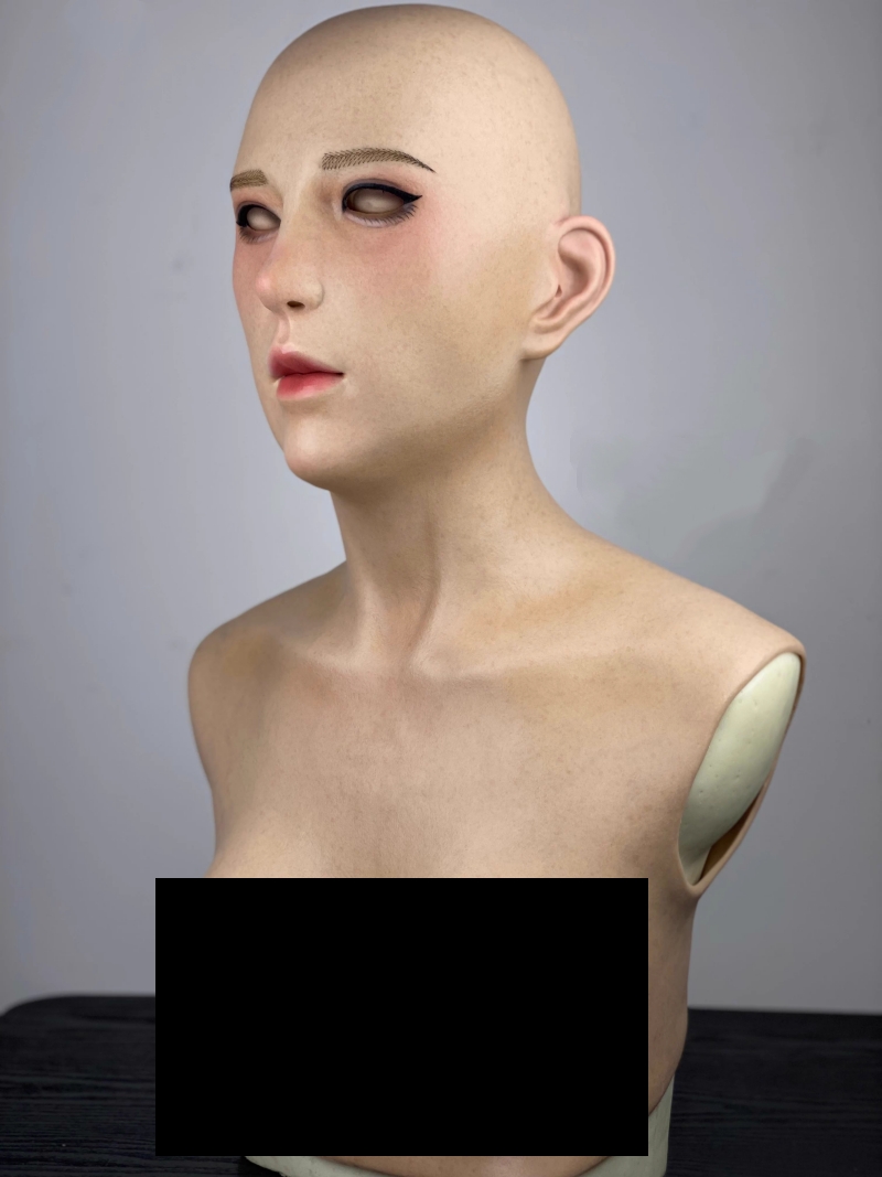 可欣ちゃん　フィメールマスク　美人顔　柔らかいシリコン製　全頭マスク　メイクオーダーメイド可能　瞳無し　眉毛植毛　女装グッズ　正規品保証　全国送料無料-21