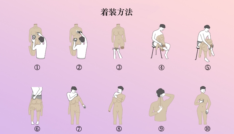 新品登場　Dカップ美乳　女装ボディースーツ　手袋＆足袋一体化の全身女体化スーツ　シリコン＆高弾性綿が選択可能　女性器挿入導尿可能　背中ファスナー付き　着脱超便利　人妻美人のボディー　超リアル女体化　男の娘＆クロスドレスへ特別推薦　cdcoser女装用品通販-19