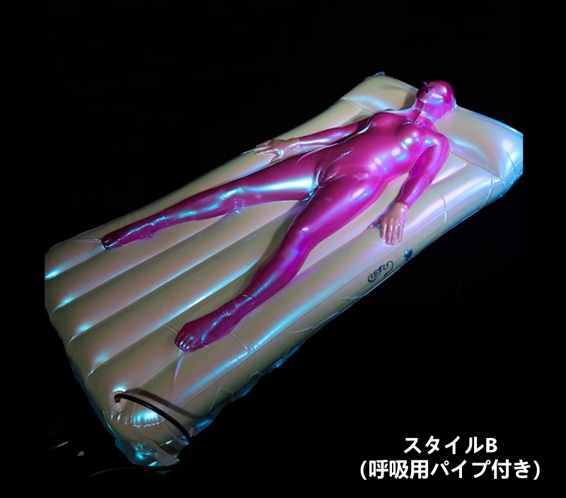 ラテックス　バキュームベッド　エアーベッド　リモコン付き電動エアーポンプセット　リモコン遠隔操作＆一人使用可能　収納簡単-2