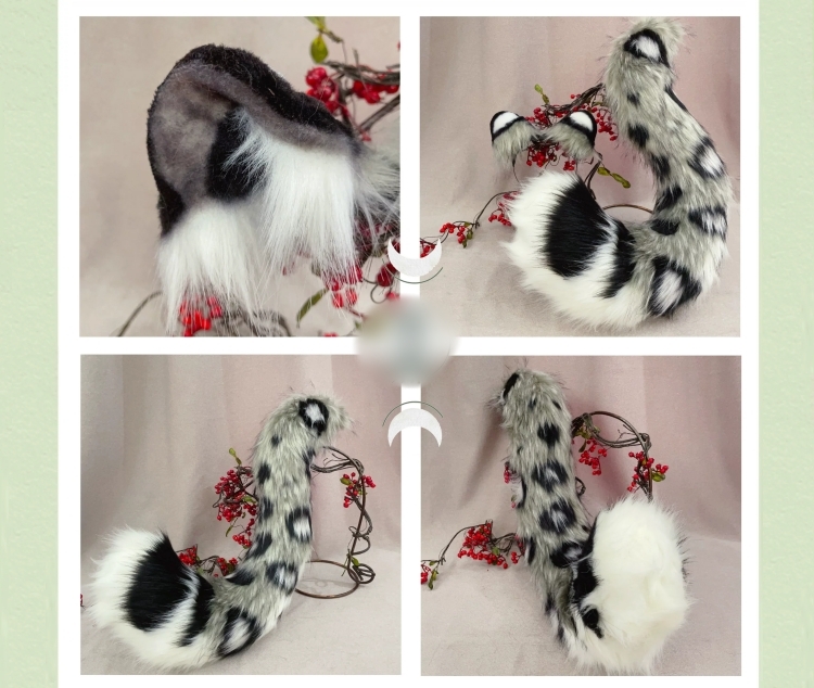 虎/豹　動物コスプレ　ヘアバンド/充填式電動ヘアバンド獣耳　マグネット・リボンテール/リモコン付き電動式獣尾　萌え　ふわふわ　ケモ耳　ケモシッポ　アニマル変装　高品質　手作り　イベント/ハロウイン/コスプレ小物-7