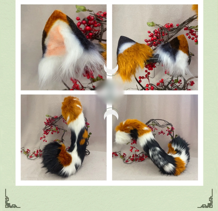 猫ネコ　動物コスプレ　ヘアバンド/充填式電動ヘアバンド獣耳　マグネット・リボンテール/リモコン付き電動式獣尾　萌え　ふわふわ　ケモ耳　ケモシッポ　アニマル変装　高品質　手作り　イベント/ハロウイン/コスプレ小物-5