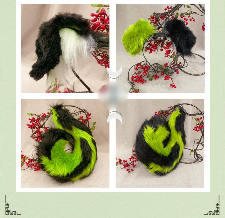 犬イヌ　動物コスプレ　ヘアバンド/充填式電動ヘアバンド獣耳　マグネット・リボンテール　萌え　ふわふわ　ケモ耳　ケモシッポ　アニマル変装　高品質　手作り　イベント/ハロウイン/コスプレ小物-7