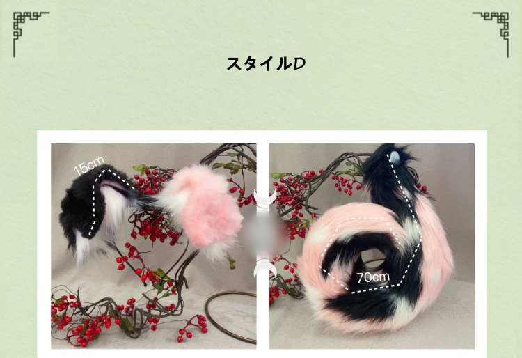 犬イヌ　動物コスプレ　ヘアバンド/充填式電動ヘアバンド獣耳　マグネット・リボンテール　萌え　ふわふわ　ケモ耳　ケモシッポ　アニマル変装　高品質　手作り　イベント/ハロウイン/コスプレ小物-8