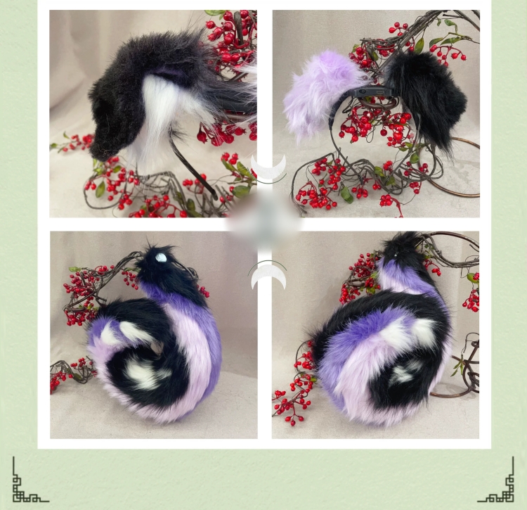 犬イヌ　動物コスプレ　ヘアバンド/充填式電動ヘアバンド獣耳　マグネット・リボンテール　萌え　ふわふわ　ケモ耳　ケモシッポ　アニマル変装　高品質　手作り　イベント/ハロウイン/コスプレ小物-13