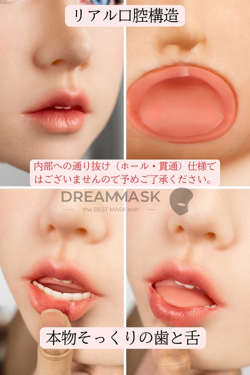 美少女フェイス　M33エルーサ　ノーマルメイク/女神スペシャルメイク　リアル口腔構造が選択可能　瞳付　シリコン製フィメールマスク　フルヘッドマスク-8