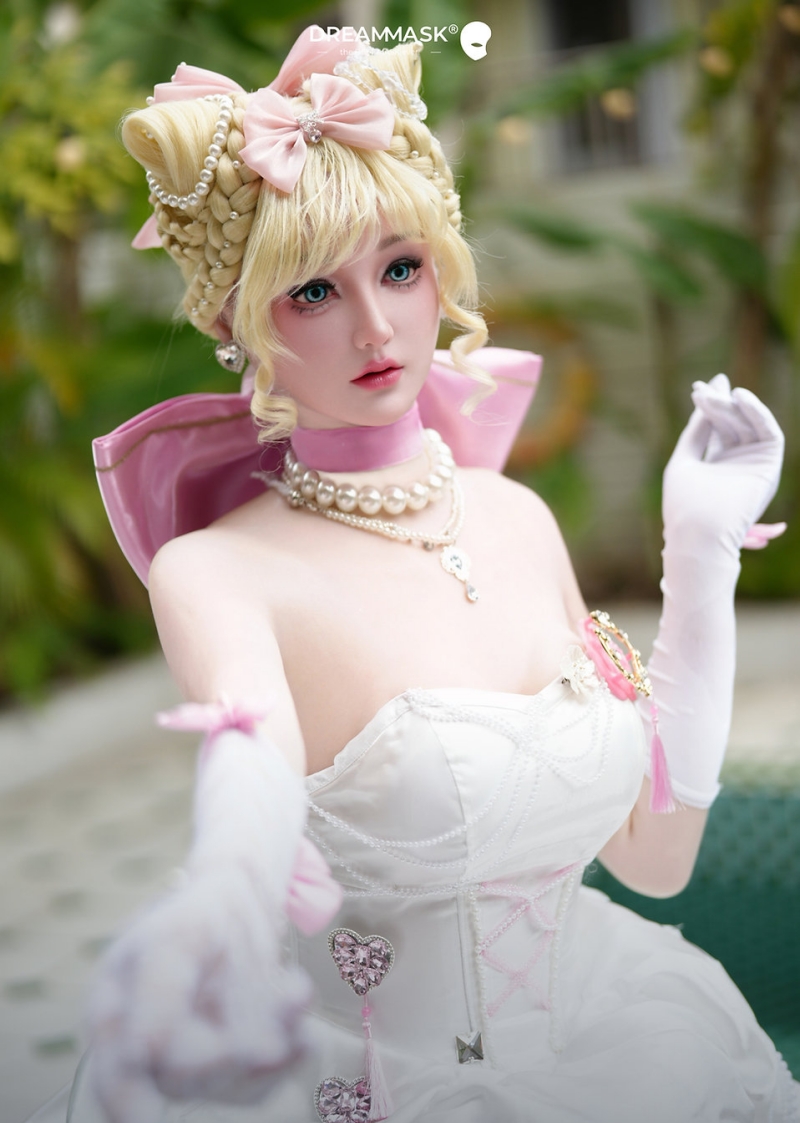 美少女フェイス　M33エルーサ　ノーマルメイク/女神スペシャルメイク　リアル口腔構造が選択可能　瞳付　シリコン製フィメールマスク　フルヘッドマスク-20