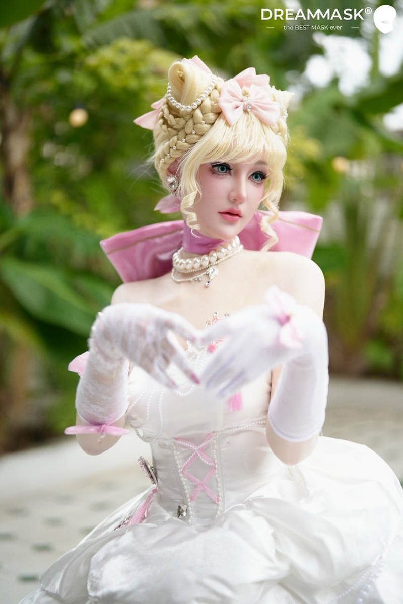美少女フェイス　M33エルーサ　ノーマルメイク/女神スペシャルメイク　リアル口腔構造が選択可能　瞳付　シリコン製フィメールマスク　フルヘッドマスク-21