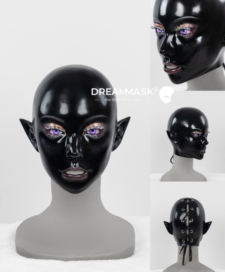 欲望シリーズ DM03B カラー 黒魔女 シリコン製フィメールマスク フールヘッド コスプレ向け 正規品保証-4 欲望シリーズ DM03B カラー 黒魔女 シリコン製フィメールマスク フールヘッド コスプレ向け 正規品保証-4