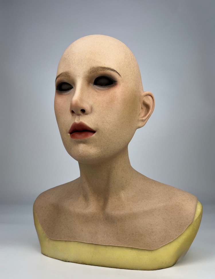 美人顔　全頭型　Anneちゃん　シリコン制フィメールマスク　フルヘッド　ノーマルメイク付き　メイクオーダーメイド可能　瞳無し　女装グッズ　正規品保証　全国送料無料-10