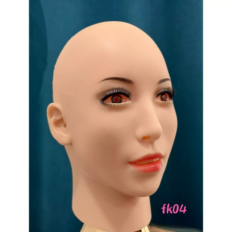 アジア女性顔　FK04/FK05　柔らかいシリコン製　全頭フィメールマスク　メイク付き　コスプレ　女装変装-2