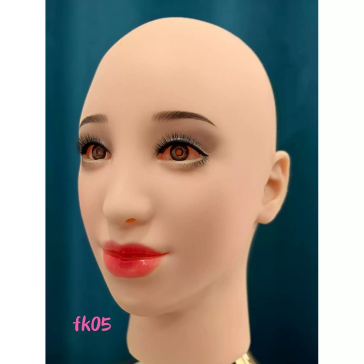 アジア女性顔　FK04/FK05　柔らかいシリコン製　全頭フィメールマスク　メイク付き　コスプレ　女装変装-6