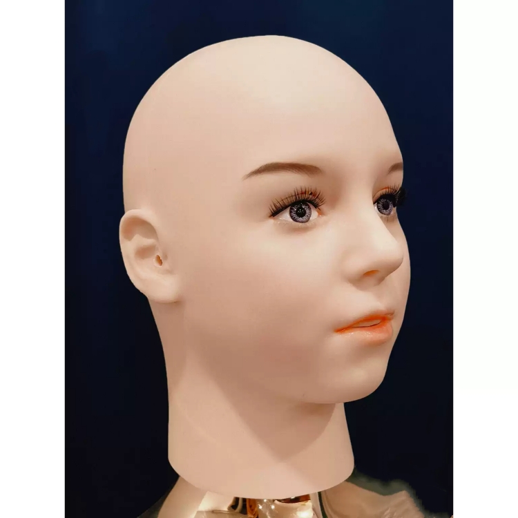 若い女性顔　アリス/エミリー　柔らかいシリコン製　全頭フィメールマスク　メイク付き　コスプレ　女装変装-4