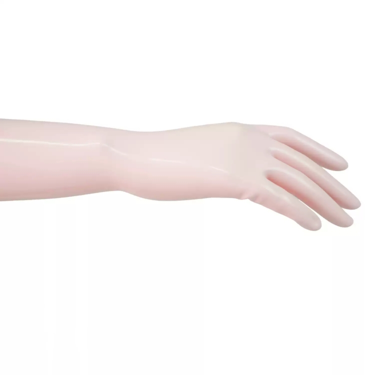 肌白色　ラテックス手袋　全長29cm-5