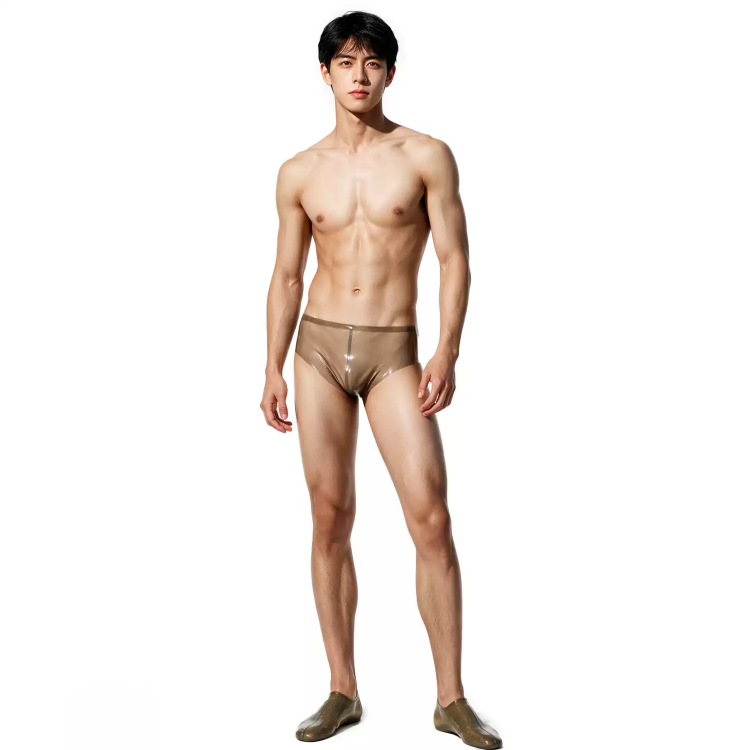 男性用パンツ　HB013　ラテックス厚さ0.4mm　股間立体裁断　通気孔付き　カラー変更可能-1