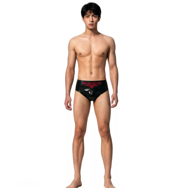 三角式　男性用パンツ　HB014　ラテックス厚さ0.4mm　股間立体裁断-1