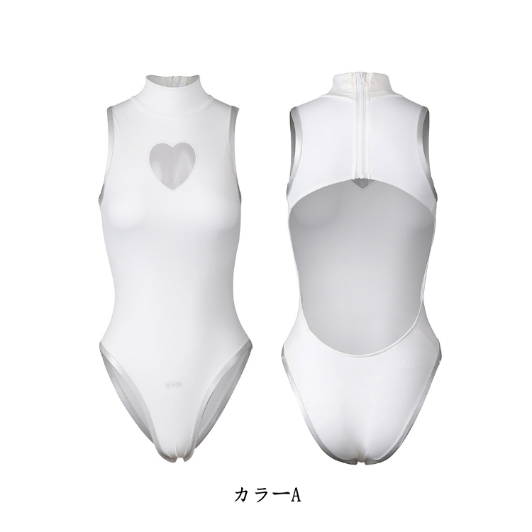 ハート　メッシュ　スクール水着　アニメ　二次元-3